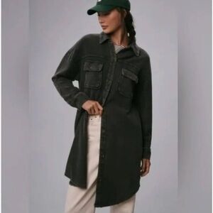 NWT Pilcro charcoal black duster shacket